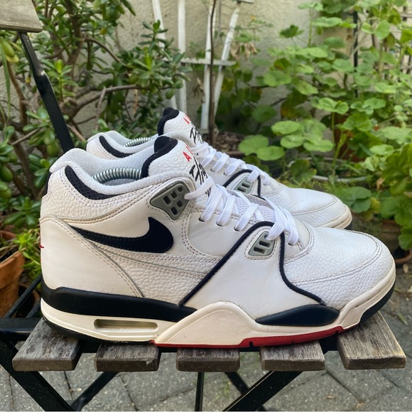 Nike Air Flight 89 'White Black' Sneakers Men's Size 9 Basketball DB5918-100 - Picture 5 of 15